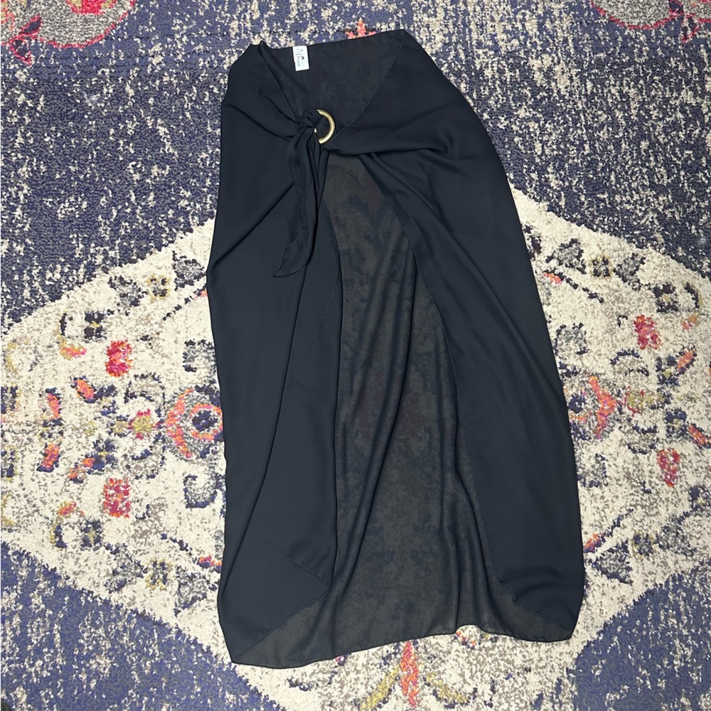 AJ Tropics sheer black skirt